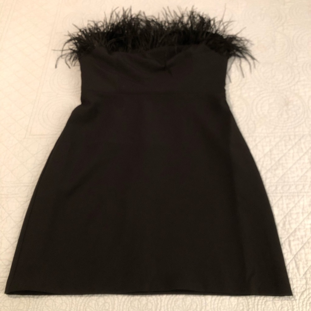 Sam Edelman strapless black mini dress. - Picture 4 of 12